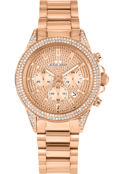 Jacques Lemans St.Tropez 1-2051B Damen Uhr Cronograph Edelstahl